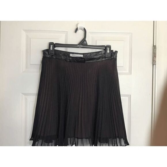 Pleated Skirt with Leather Belt - Picture 1 of 1